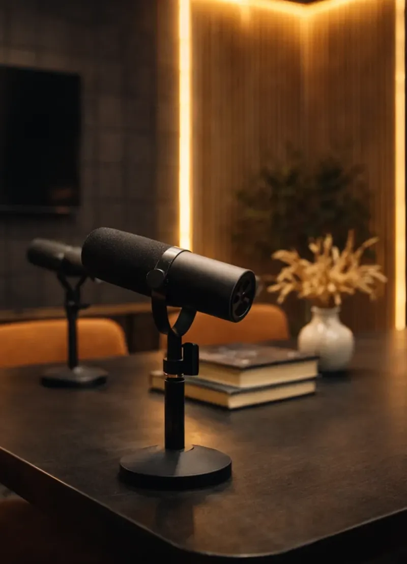 Plató Podcast — vista vertical del set