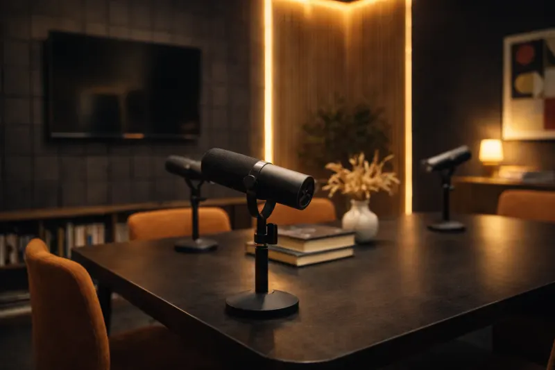 Plató Podcast — set de vídeo-podcast